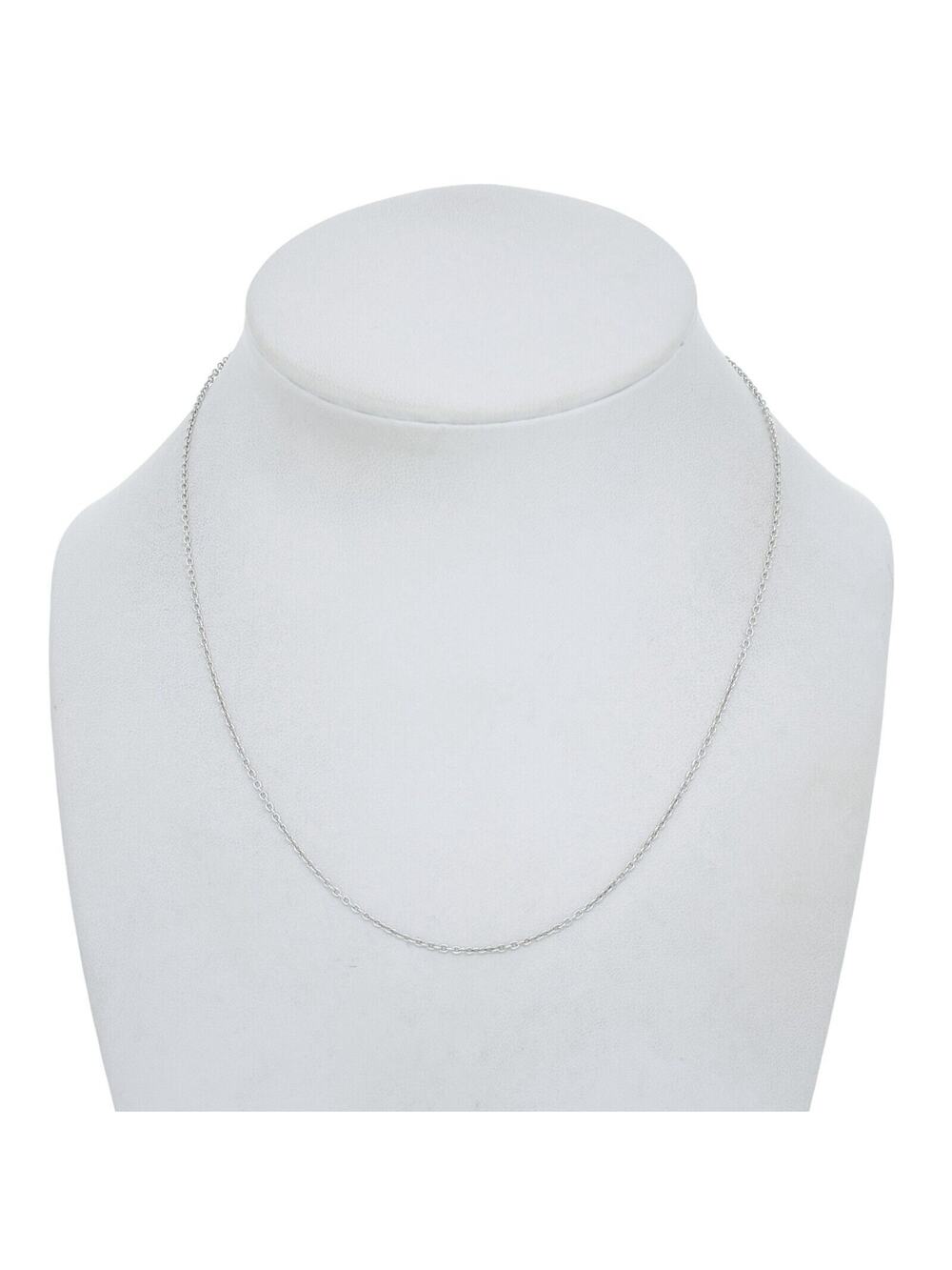 Sterling India Sterling Silver 925 1.2mm Cable Chain Necklace 15.75"